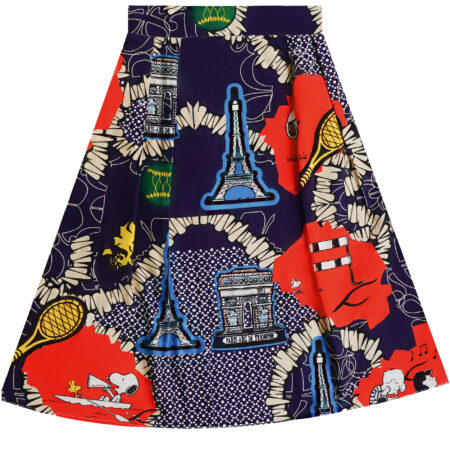 Jupe coupe-midi « WOODSTOCK »